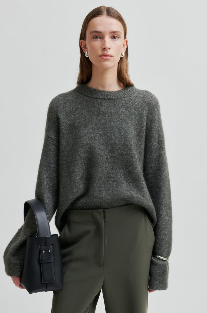 Brook Knit Drop Shoulder O-Neck
