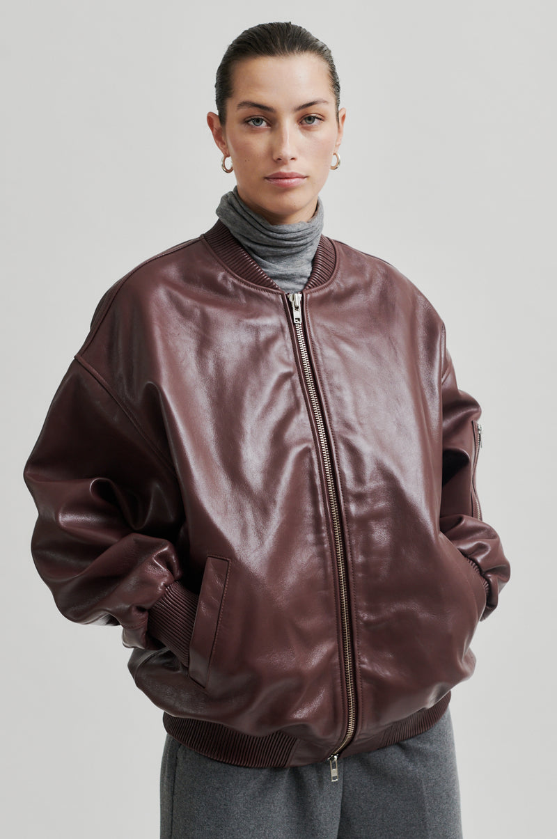 King Leather Bomber Jacket