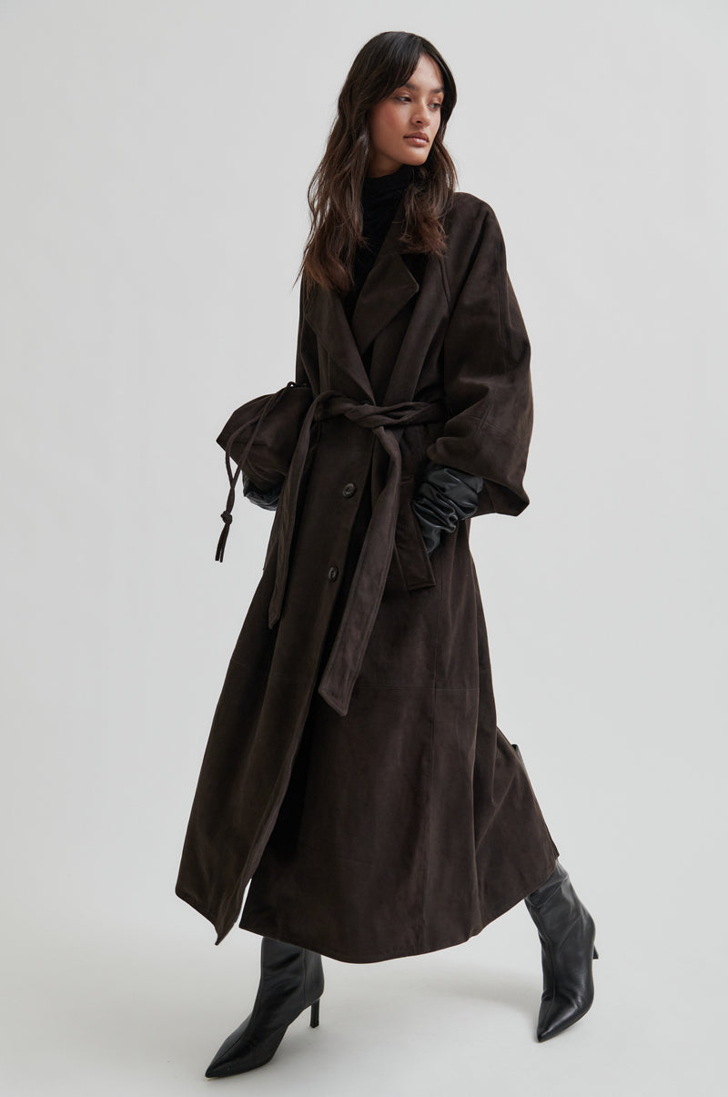 Noomi Suede Trenchcoat