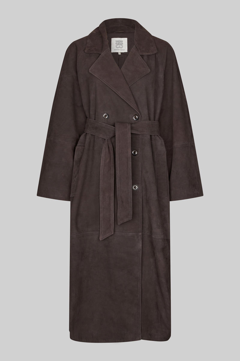 Noomi Suede Trenchcoat