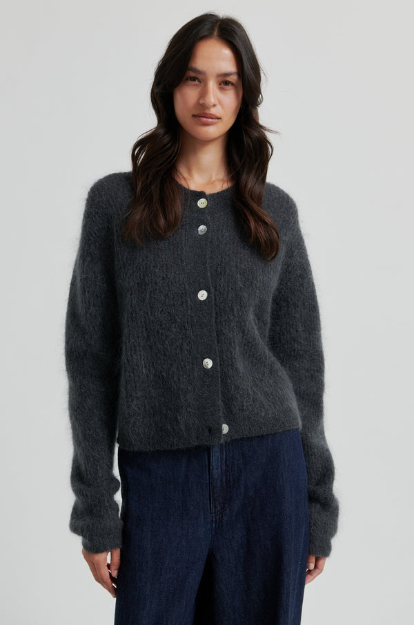 Andrea Knit Rib LS Cardigan