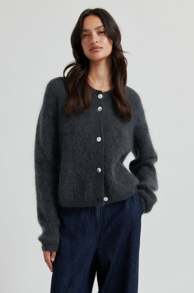 Andrea Knit Rib LS Cardigan