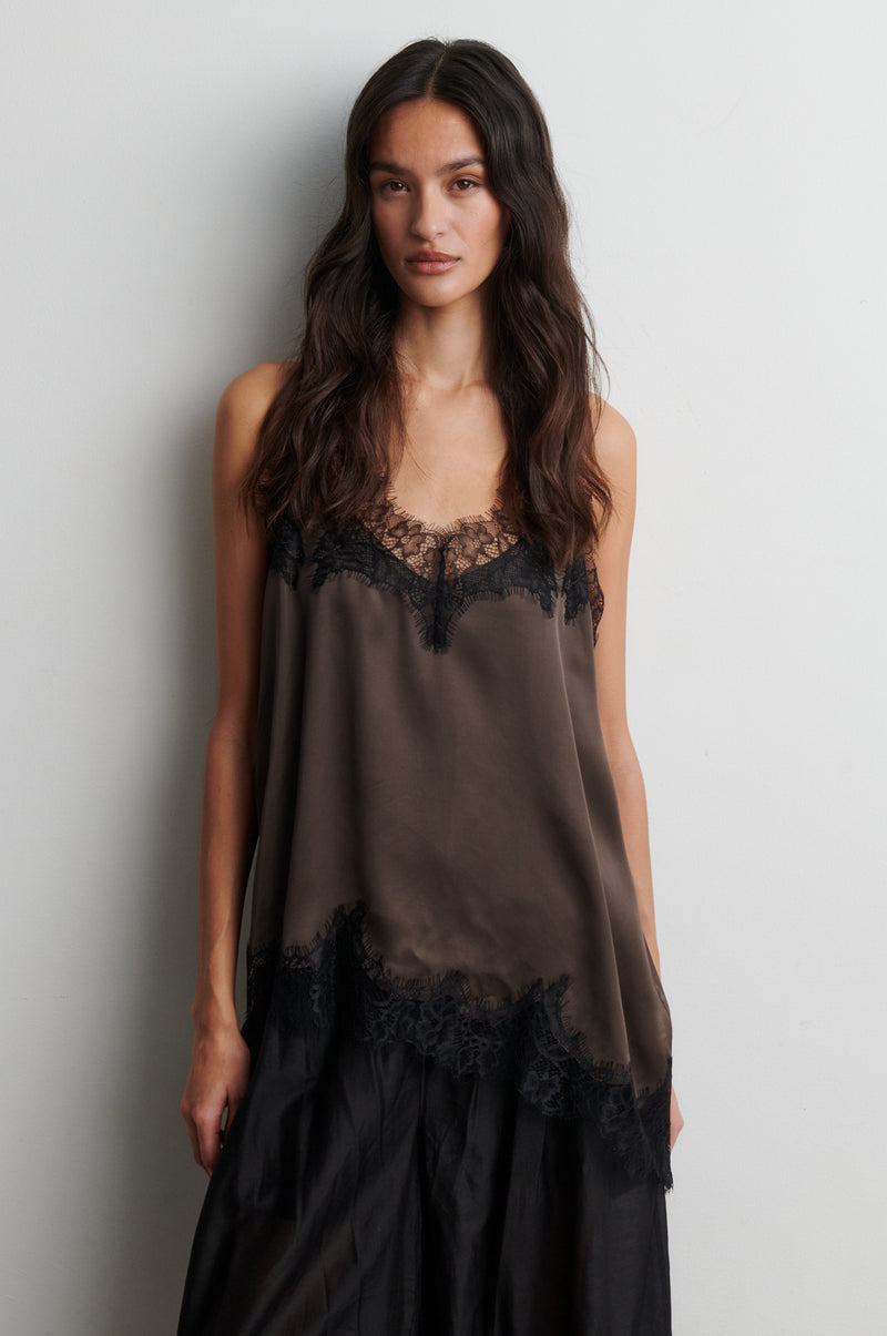 Lacia Contrast Strap Top